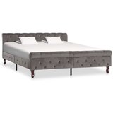 Maison Chic Posteljni okvir - Dvoposteljna postelja - Zakonska postelja siv žamet 160x200 cm-J5487, (21768741) | Shoptok.si