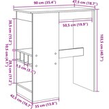  Barski stol s držačima boja hrasta 90x47,5x103,5 cm drveni | shoptok.hr