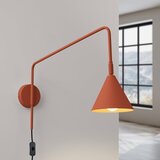 Nice Lamps Stenska svetilka z vtikačem v barvi terakote Zylo – | Shoptok.si