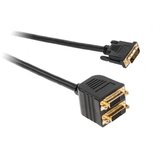 Cabletech Razdelilnik , moški DVI (24 + 1) + 2x ženski DVI Ž (24 + 5), 0,2 m, črn | Shoptok.si