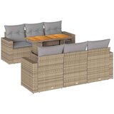 vidaXL 7-dijelni set vrtnih sofa od poliratana s jastucima bež | shoptok.hr