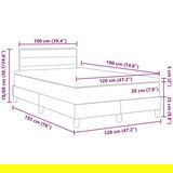 Box Spring Krevet s madracem Tamnosmeđi 120x190 cm Tkanina | shoptok.hr