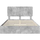  Postelja s shranjevanjem z vzglavjem Betonsko siva 150 x 200 cm, (5000105933) | Shoptok.si