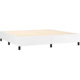  s oprugama i madracem bijeli 200x200 cm umjetna koža | shoptok.hr