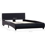  Posteljni okvir LED črno umetno usnje 140x200 cm | Shoptok.si