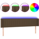 Maison Chic led posteljno vzglavje - vzglavna omarica - nočna omarica temno rjavo 183x16x78/88 cm blago, (21708017) Cene