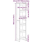 Ormarić za knjige Staro drvo 80 x 30 x 155 cm Konstruirano drvo | shoptok.hr