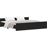 vidaXL Okvir kreveta s uzglavljem i podnožjem crni 200 x 200 cm | shoptok.hr