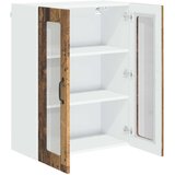  Zidni stakleni ormarić Lucca Staro drvo 60 x 31 x 80 cm | shoptok.hr