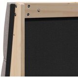  Tapecirani uzglavlje Sivo-smeđa 75 cm Čvrsto borovo drvo | shoptok.hr
