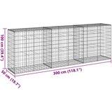  Gabionska košara s poklopcem 300x50x100 cm pocinčano željezo | shoptok.hr