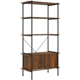  Regal z omarico 5-nadstropen 80x40x163 cm jeklo in inž. les, (20716529) | Shoptok.si