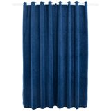 Furnova Zatemnitvena zavesa z obročki žametna temno modra 290x245 cm, (21918323) | Shoptok.si