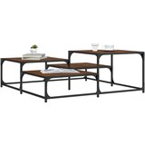 vidaXL Stolić za kavu boja hrasta 107 x 107 x 40 cm konstruirano drvo | shoptok.hr