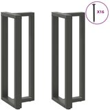  Noge za barsko mizo v obliki črke T 2 kosa antracit 40x35x(110-111) cm jeklo | Shoptok.si