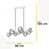 Lesnina XXXL VISEČA NIHALNA SVETILKA PALOMA 86/33/150 cm G9 | Shoptok.si