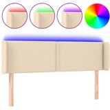 Maison Chic led posteljno vzglavje - vzglavna omarica - nočna omarica krem 147x16x78/88 cm blago, (21706942) Cene