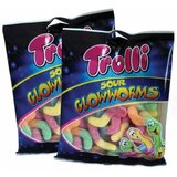 Trolli sour glow worms gumene bombone 100g kesa Cene
