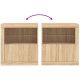  Komoda s LED svjetlima boja hrasta sonome 60,5x37x67 cm | shoptok.hr
