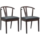  Stolac za blagovanje 2 pcs Svijetlosmeđa i crna | shoptok.hr