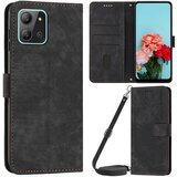 INORCO Za Infinix Hot 11 2022 4G preklopna PU usnjena torbica s črtami, natisnjeno stojalo, denarnica, pokrov za telefon, (22036908) Cene