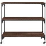  Kuhinjska kolica boja hrasta 102 x 50 x 95 cm konstruirano drvo Smeđa | Shoptok.si