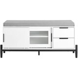 SoBuy vhodna klop s prostorom za shranjevanje 110x35x51cm FSR187-W, (22108584) | Shoptok.si