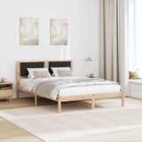  Konstrukcija postelje Črna 150 x 200 cm Masivno borovo les, (5000101500) | Shoptok.si