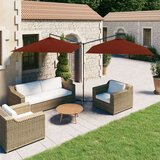  Dvostruki suncobran s čeličnim stupom terakota 600 x 300 cm | shoptok.hr