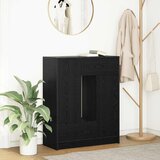  Komoda s ladicama i vratima crni hrast 73x31x90 cm | shoptok.hr