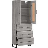  Visoka komoda siva sonome 69 5x34x180 cm od konstruiranog drva | shoptok.hr