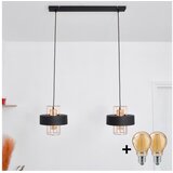  LED luster na sajli VOLTA 2xE27/15W/230V crna/roze zlato | Eponuda.com