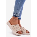 VINCEZA Women's Suede Slippers With Pins | Shoptok.si