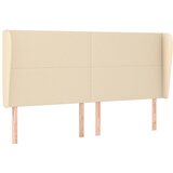 The Living Store vzglavje z ušesi krem 163x23x118/128 cm blago - vzglavje, (21418911) | Shoptok.si