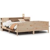 vidaXL Krevet s regalom za knjige bez madraca 180x200 cm od borovine | shoptok.hr