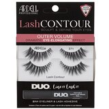 Ardell Lash Contour 371 odtenek Black darilni set umetne trepalnice + lepilo za trepalnice in črtalo za oči 2v1 2,5 g Cene