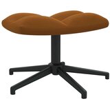  Stol za sproščanje s stolčkom rjav žamet, (20958059) | Shoptok.si