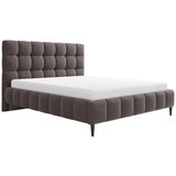 MID.YOU OBLAZINJENA POSTELJA 160 cm x 200 cm , les, tekstil, leseni material umazano rjava | Shoptok.si
