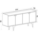 Hanah home komoda navi carrara marble