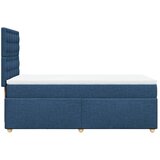  Krevet s oprugama i madracem plavi 100 x 200 cm od tkanine | shoptok.hr