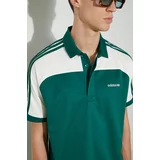 Adidas Polo majica 80s Premium Archive Mock Mesh za muškarce, boja: zelena, s uzorkom, JC6529