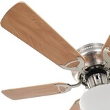 Ukrasni stropni ventilator sa svjetlom 82 cm svijetlosmeđi | shoptok.hr