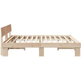  Krevetna konstrukcija Smeđa 200 x 200 cm Čvrsto borovo drvo | Eponuda.com