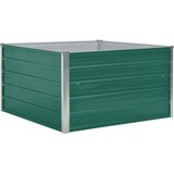 Furnova Dvignjeno cvetlično korito 100x100x45 cm pocinkano jeklo zeleno, (21919947) | Shoptok.si