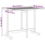  Sklopivi balkonski stol 90x60x72 cm od masivnog bagremovog drva | shoptok.hr