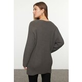Trendyol Anthracite More Sustainable Wide Pattern Basic Knitted Sweater | Shoptok.si