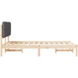  Krevetni okvir s tapiciranim uzglavljem Tamno siva 120 x 190 cm | shoptok.hr
