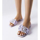 Gemre Purple elegant slippers with rhinestones Fifi Cijene