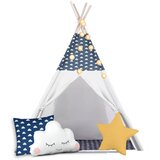 Nukido Teepee šator za djecu s svjetlima - tamnoplavi | shoptok.hr