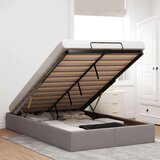 VidaXL Otomanski okvir kreveta bez madraca smeđesivi 120x200cm tkanine VidaXL Otomanski okvir kreveta bez madraca smeđesivi 120x200cm tkanine Slike